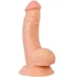 Реалистичный фаллоимитатор на присоске с мошонкой RealStick Nude Rolo телесный фото 1