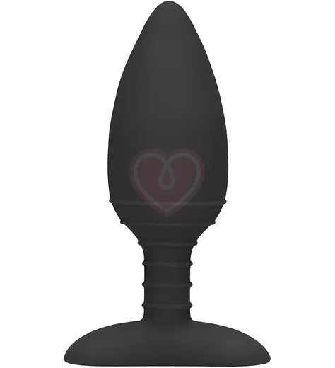 Светящаяся пробка с нагревом Glow Heating Anal Butt Plug чёрная фото 1