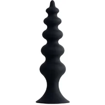 Анальная ёлочка на присоске Popo Pleasure by Toyfa Indi чёрная