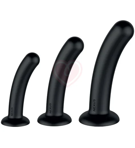 Набор из 3 расширителей на присоске Nexus Silicone Dilator чёрный фото 1