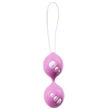 Простые вагинальные шарики Twin Balls розовые