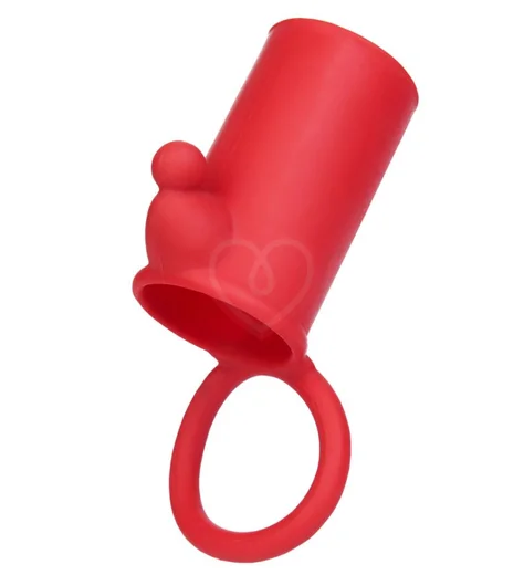 Насадка с эрекционным кольцом ToyFa красная фото 1