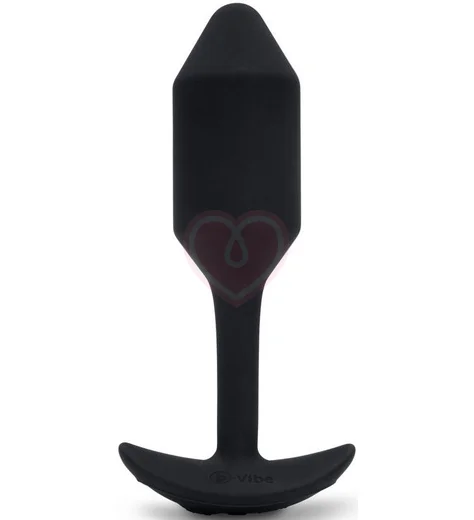 Утяжелённая анальная вибропробка b-Vibe Vibrating Snug Plug 2 малая чёрная фото 1