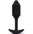 Утяжелённая анальная вибропробка b-Vibe Vibrating Snug Plug 2 малая чёрная фото 1