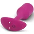Утяжелённая анальная вибропробка b-Vibe Vibrating Snug Plug 2 малая розовая фото 2