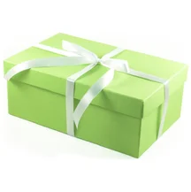 Подарочная коробка 21х14 см салатовая