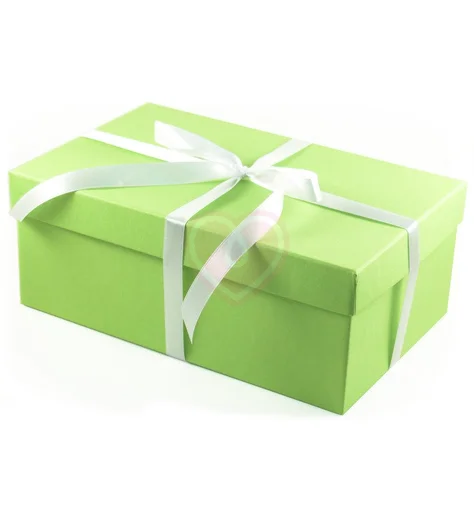 Подарочная коробка 21х14 см салатовая фото 1