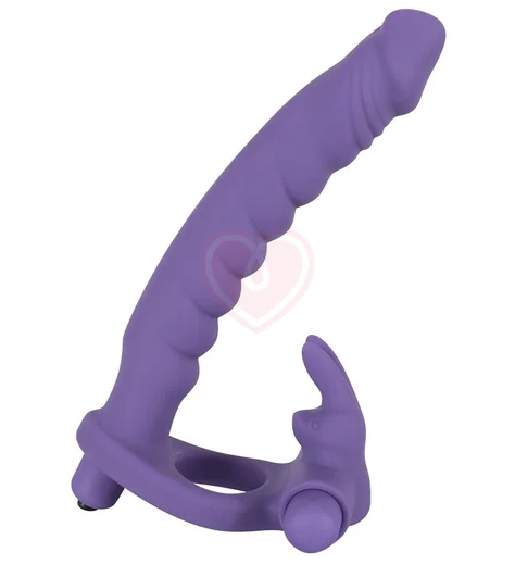 Насадка для двойного проникновения с вибропулями фиолетовая фото 1