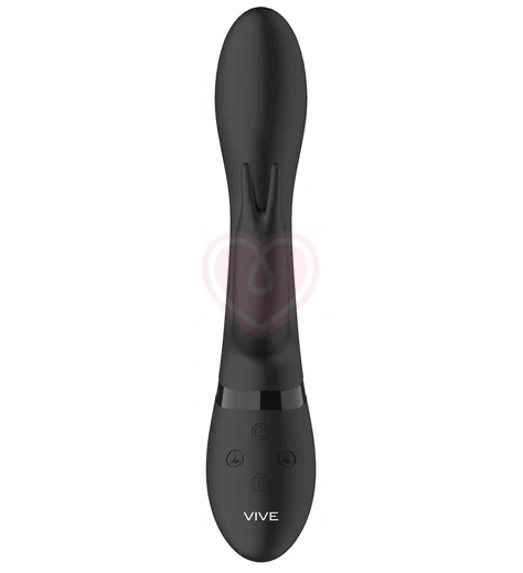 Вибратор с клиторальным стимулятором Zosia чёрный фото 3