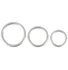 Набор из 3 эрекционных колец Metallic Silicone Cock Ring Set фото 1