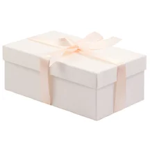 Подарочная коробка Милкшейк 19х12 см кремовая