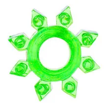 Кольцо эрекционное Toyfa Love Ring снежинка зеленое