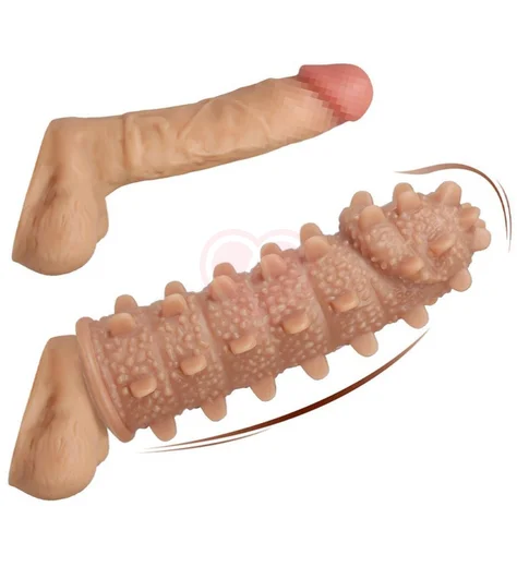 Стимулирующая насадка с рельефом и бугорками Kokos Extreme Sleeve ES004-M фото 2