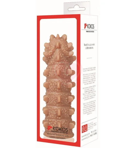 Стимулирующая насадка с рельефом и бугорками Kokos Extreme Sleeve ES004-M фото 3