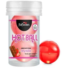 Масляный лубрикант в шариках Hot Ball Aromatic Клубника и шоколад