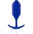 Утяжелённая анальная пробка для ношения b-Vibe Snug Plug 4 большая синяя фото 1