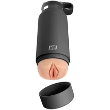 Мастурбатор вагина в серой фляге Fuck Flask телесный