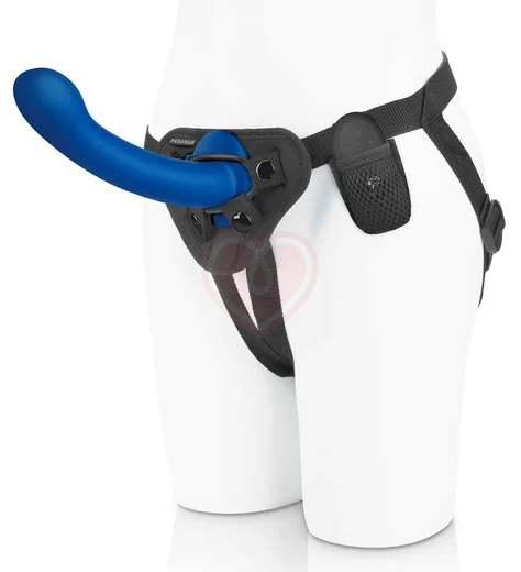 Изогнутый вибрострапон Pegasus с пультом управления 20 см синий фото 1