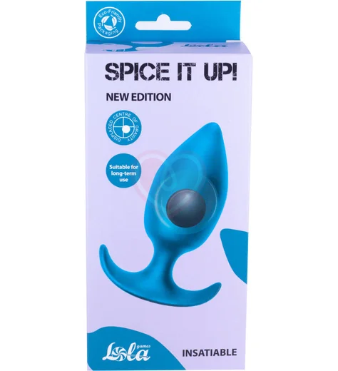 Анальная пробка со смещенным центром тяжести Spice It Up Insatiable бирюзовая фото 4