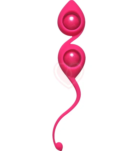 Вагинальные шарики со смещенным центром тяжести Emotions Gi-Gi розовые фото 1
