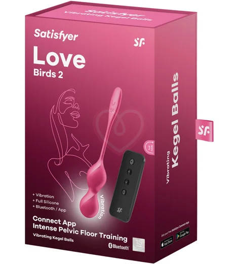 Вагинальные шарики с вибрацией Satisfyer Love Birds 1 красные фото 2