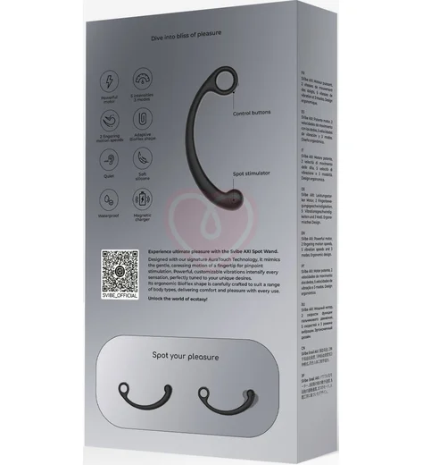 Вибратор с массажной головкой SVibe AXI Snail Spot Wand чёрный фото 8