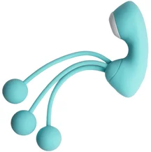 Вакуумный стимулятор клитора с виброшариками Youvic бирюзовый