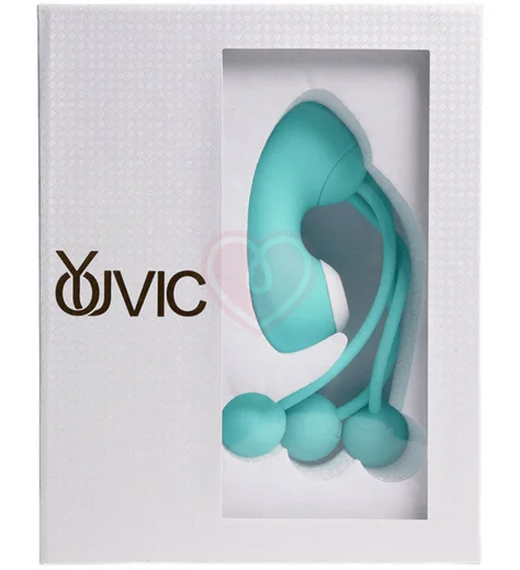 Вакуумный стимулятор клитора с виброшариками Youvic бирюзовый фото 4