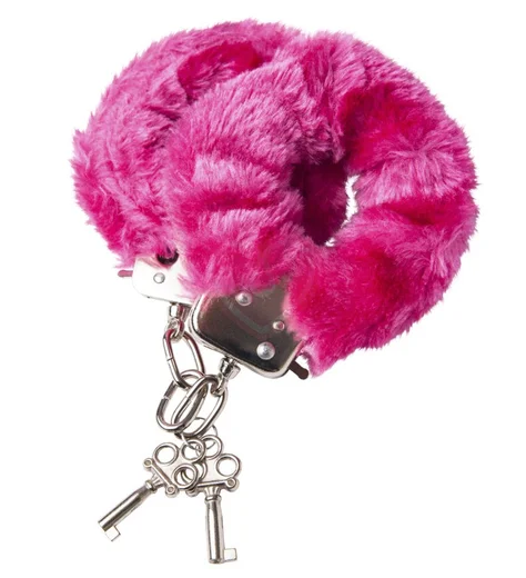 Наручники с мехом ToyFa Theatre Fur розовые фото 3