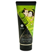 Съедобный массажный крем Shunga Необыкновенные поцелуи Груша и Зелёный чай 200 мл