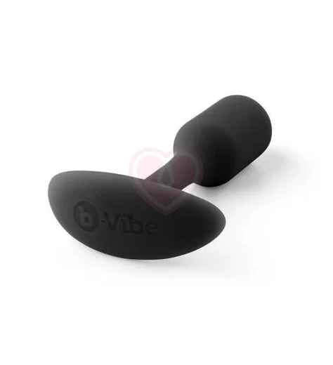 Утяжелённая анальная пробка для ношения b-Vibe Snug Plug 1 мини чёрная фото 6