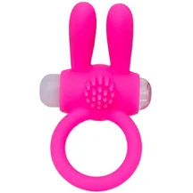 Виброкольцо с клиторальным стимулятором ToyFa A-Toys розовое