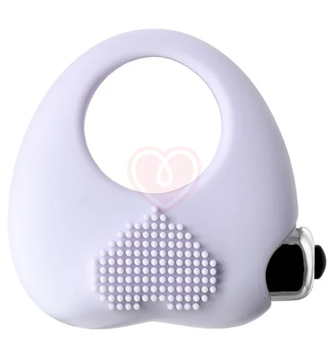 Виброкольцо сердечко для продления полового акта Jos Moys белое фото 1