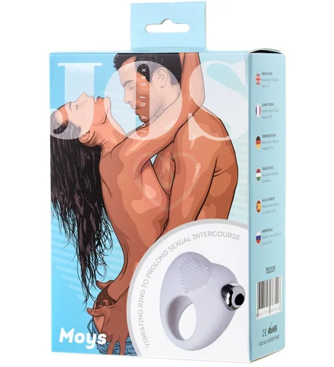 Виброкольцо сердечко для продления полового акта Jos Moys белое фото 7