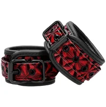Наручники с чёрно-красным узором Ouch! Luxury Hand Cuffs