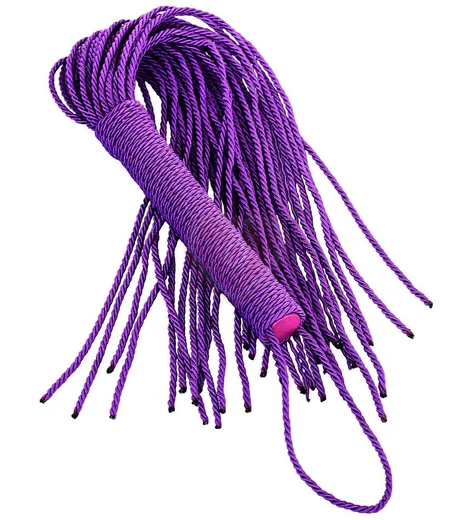 Флоггер с хвостами верёвки ToyFa Theatre сиреневый фото 3