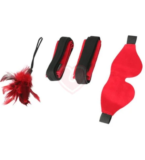 Набор из маски, оков и щекоталки Sportsheets Sexy Slave Kit фото 1