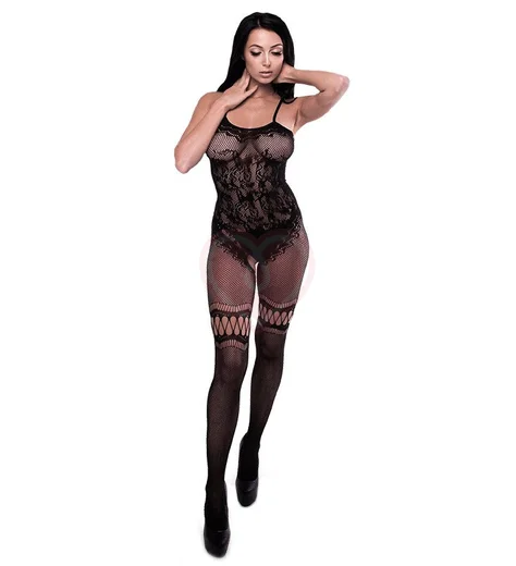 Узорчатый кэтсьюит Amor El Valencia чёрный фото 1