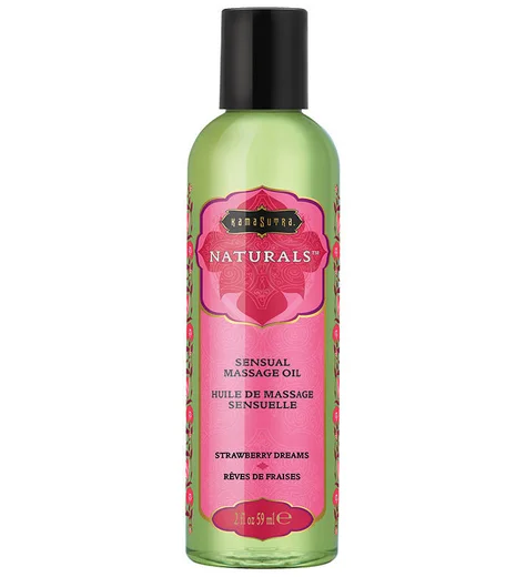 Массажное масло KamaSutra Naturals Strawberry Dreams Клубника 59 мл фото 1