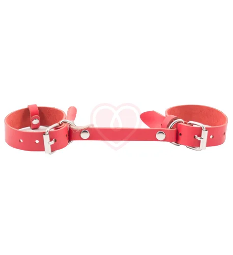 Тонкие наручники Лунный Свет неразъёмные красные фото 1