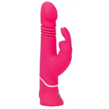 Вибратор с клиторальным стимулятором Happy Rabbit Thrusting Realistic розовый