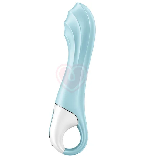 Расширяемый вибратор Satisfyer Air Pump Vibrator 5 с приложением голубой фото 2