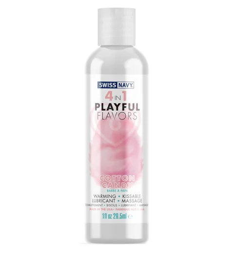 Согревающий лубрикант 4 в 1 Swiss Navy Playful Flavors Сладкая вата 29,5 мл фото 1