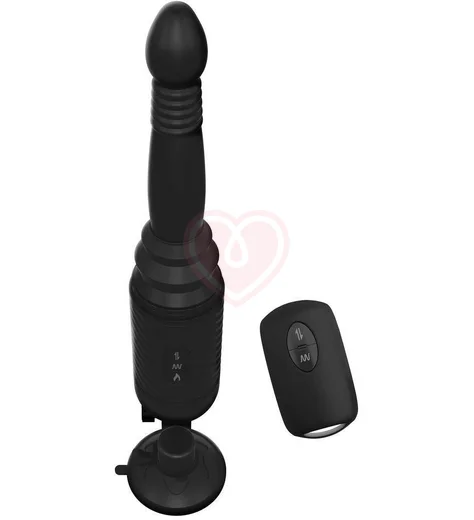 Анальный вибратор-пульсатор с нагревом Vibrating Ass Thruster черный фото 1