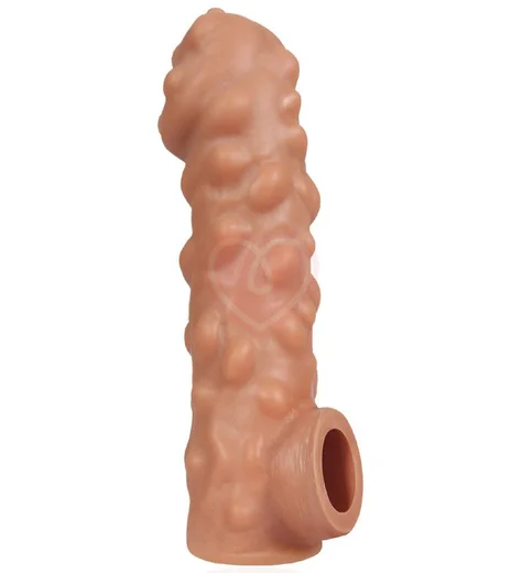 Насадка с крупными бугорками и отверстием для мошонки Kokos Cock Sleeve CS003-L фото 1