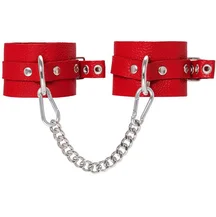 Оковы на ноги с люверсами Pecado BDSM красные