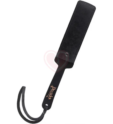 Твердый паддл из натуральной кожи Pecado BDSM 37 см черный фото 1