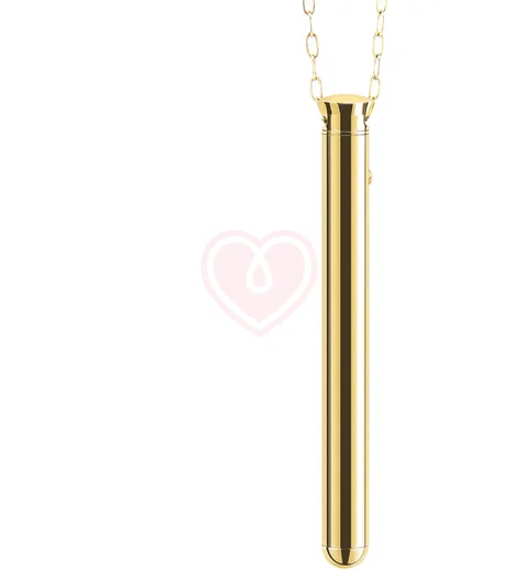 Вибратор-кулон Le Wand Vibrating Necklace Gold золотой фото 1