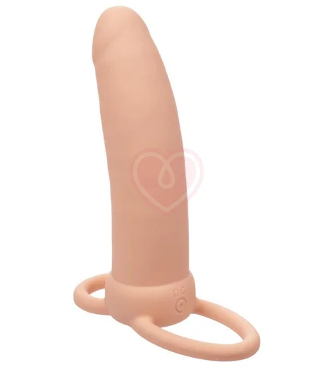 Насадка для двойного проникновения с вибрацией Thick Dual Penetrator телесная фото 1