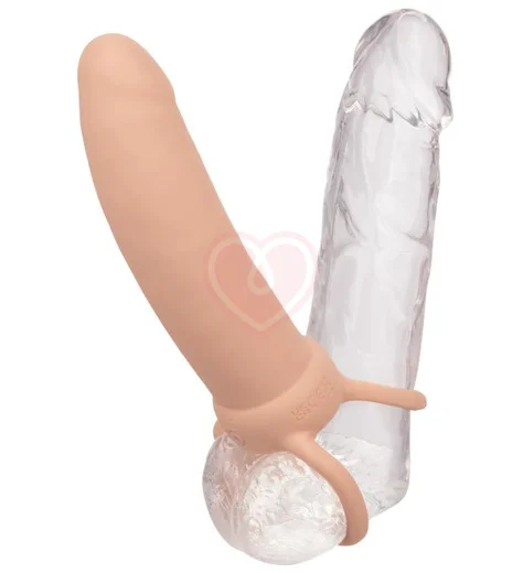 Насадка для двойного проникновения с вибрацией Thick Dual Penetrator телесная фото 7